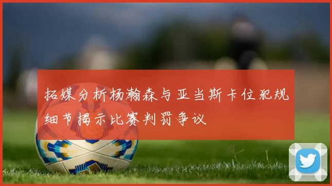拓媒分析杨瀚森与亚当斯卡位犯规细节揭示比赛判罚争议